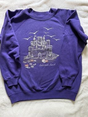 Vintage Rehoboth Beach Delaware Sandcastle sweatshirt c1990